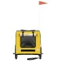 Pet Bicycle Trailer Iron Oxford Cloth Yellow Gray by vidaXL, pet strollers - Ref: Foro24-93840, Price: 108,25 €, Discount: %