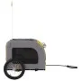 Remolque de bicicleta mascotas hierro tela Oxford amarillo gris de vidaXL, Cochecitos para mascotas - Ref: Foro24-93840, Prec...