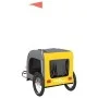 Haustier-Fahrradanhänger, Eisen-Oxford-Stoff, gelb-grau von vidaXL, Kinderwagen für Haustiere - Ref: Foro24-93840, Preis: 108...