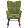 Silla mecedora con reposapiés terciopelo verde claro de vidaXL, Mecedoras - Ref: Foro24-328153, Precio: 165,65 €, Descuento: %
