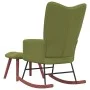 Silla mecedora con reposapiés terciopelo verde claro de vidaXL, Mecedoras - Ref: Foro24-328153, Precio: 165,65 €, Descuento: %