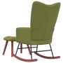 Silla mecedora con reposapiés terciopelo verde claro de vidaXL, Mecedoras - Ref: Foro24-328153, Precio: 169,36 €, Descuento: %