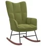 Hellgrüner Schaukelstuhl aus Samt mit Fußstütze von vidaXL, Schaukelstühle - Ref: Foro24-328153, Preis: 165,65 €, Rabatt: %