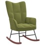 Silla mecedora con reposapiés terciopelo verde claro de vidaXL, Mecedoras - Ref: Foro24-328153, Precio: 169,36 €, Descuento: %