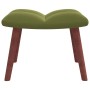 Silla mecedora con reposapiés terciopelo verde claro de vidaXL, Mecedoras - Ref: Foro24-328153, Precio: 169,36 €, Descuento: %