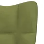 Silla mecedora con reposapiés terciopelo verde claro de vidaXL, Mecedoras - Ref: Foro24-328153, Precio: 165,65 €, Descuento: %