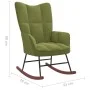 Silla mecedora con reposapiés terciopelo verde claro de vidaXL, Mecedoras - Ref: Foro24-328153, Precio: 165,65 €, Descuento: %