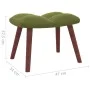 Light green velvet rocking chair with footrest by vidaXL, Rocking chairs - Ref: Foro24-328153, Price: 165,36 €, Discount: %