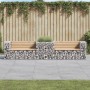 Garden bench with gabion basket solid pine wood by vidaXL, garden benches - Ref: Foro24-3196245, Price: 310,97 €, Discount: %