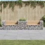 Garden bench with gabion basket solid pine wood by vidaXL, garden benches - Ref: Foro24-3196245, Price: 332,08 €, Discount: %
