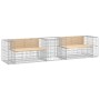Garden bench with gabion basket solid pine wood by vidaXL, garden benches - Ref: Foro24-3196245, Price: 310,97 €, Discount: %
