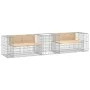 Garden bench with gabion basket solid pine wood by vidaXL, garden benches - Ref: Foro24-3196245, Price: 332,08 €, Discount: %