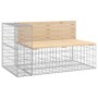 Garden bench with gabion basket solid pine wood by vidaXL, garden benches - Ref: Foro24-3196245, Price: 310,97 €, Discount: %