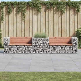 Gartenbank mit Gabionenkorb aus Douglasienholz von vidaXL, Gartenbänke - Ref: Foro24-3196246, Preis: 331,16 €, Rabatt: %