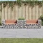 Garden bench with gabion basket Douglas fir wood by vidaXL, garden benches - Ref: Foro24-3196246, Price: 331,16 €, Discount: %