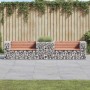 Gartenbank mit Gabionenkorb aus Douglasienholz von vidaXL, Gartenbänke - Ref: Foro24-3196246, Preis: 313,18 €, Rabatt: %