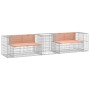 Gartenbank mit Gabionenkorb aus Douglasienholz von vidaXL, Gartenbänke - Ref: Foro24-3196246, Preis: 313,18 €, Rabatt: %