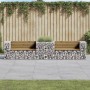 Gartenbank mit Gabionenkorb aus imprägniertem Kiefernholz von vidaXL, Gartenbänke - Ref: Foro24-3196247, Preis: 325,88 €, Rab...