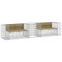 Garden bench with gabion basket impregnated pine wood by vidaXL, garden benches - Ref: Foro24-3196247, Price: 342,48 €, Disco...