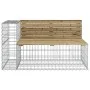 Garden bench with gabion basket impregnated pine wood by vidaXL, garden benches - Ref: Foro24-3196247, Price: 342,48 €, Disco...
