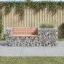 Banco de jardín con cesta de gaviones madera abeto Douglas de vidaXL, Bancos de jardín - Ref: Foro24-3196243, Precio: 189,45 ...