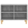 Mueble de TV patas de madera maciza gris hormigón 69,5x30x50 cm en Muebles TV | Comprar online en Foro24