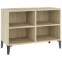 Mueble de TV con patas metal color roble Sonoma 69,5x30x50 cm en Muebles TV | Comprar online en Foro24