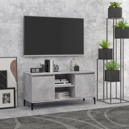 Mueble de TV con patas metal gris hormigón 103,5x35x50 cm en Muebles TV | Comprar online en Foro24