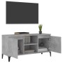 Mueble de TV con patas metal gris hormigón 103,5x35x50 cm en Muebles TV | Comprar online en Foro24