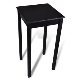 Mesa alta de bar negra de MDF 55x55x107 cm