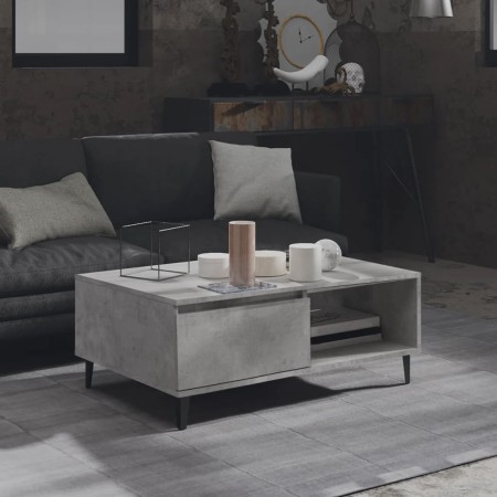 Mesa de centro madera contrachapada gris hormigón 90x60x35 cm en Mesas de centro | Comprar online en Foro24