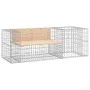 Banco de jardín con cesta de gaviones madera maciza de pino de vidaXL, Bancos de jardín - Ref: Foro24-3196242, Precio: 191,71...