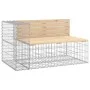 Banco de jardín con cesta de gaviones madera maciza de pino de vidaXL, Bancos de jardín - Ref: Foro24-3196242, Precio: 191,71...