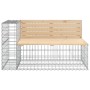 Banco de jardín con cesta de gaviones madera maciza de pino von vidaXL, Gartenbänke - Ref: Foro24-3196242, Preis: 181,39 €, R...