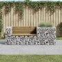 Garden bench with gabion basket impregnated pine wood by vidaXL, garden benches - Ref: Foro24-3196244, Price: 194,56 €, Disco...