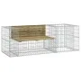 Garden bench with gabion basket impregnated pine wood by vidaXL, garden benches - Ref: Foro24-3196244, Price: 194,56 €, Disco...