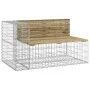 Garden bench with gabion basket impregnated pine wood by vidaXL, garden benches - Ref: Foro24-3196244, Price: 194,56 €, Disco...