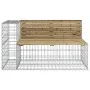 Garden bench with gabion basket impregnated pine wood by vidaXL, garden benches - Ref: Foro24-3196244, Price: 194,56 €, Disco...