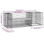Garden bench with gabion basket impregnated pine wood by vidaXL, garden benches - Ref: Foro24-3196244, Price: 194,56 €, Disco...