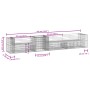 Banco de jardín con cesta de gaviones madera abeto Douglas by vidaXL, garden benches - Ref: Foro24-3196249, Price: 440,31 €, ...