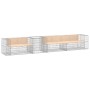 Banco de jardín con cesta de gaviones madera maciza de pino de vidaXL, Bancos de jardín - Ref: Foro24-3196248, Precio: 443,49 €