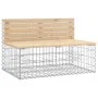 Garden bench with gabion basket solid pine wood by vidaXL, garden benches - Ref: Foro24-3196248, Price: 460,45 €, Discount: %