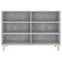 Aparador de madera contrachapada gris hormigón 103,5x35x70 cm