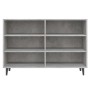 Aparador de madera contrachapada gris hormigón 103,5x35x70 cm