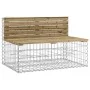 Garden bench with gabion basket impregnated pine wood by vidaXL, garden benches - Ref: Foro24-3196250, Price: 482,21 €, Disco...