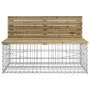 Garden bench with gabion basket impregnated pine wood by vidaXL, garden benches - Ref: Foro24-3196250, Price: 482,21 €, Disco...