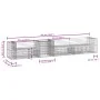 Banco de jardín con cesta de gaviones madera de pino impregnada de vidaXL, Bancos de jardín - Ref: Foro24-3196250, Precio: 48...