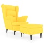 Wingback chair with yellow mustard velvet footstool by vidaXL, Armchairs - Ref: Foro24-3115938, Price: 252,41 €, Discount: %