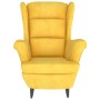 Wingback chair with yellow mustard velvet footstool by vidaXL, Armchairs - Ref: Foro24-3115938, Price: 252,41 €, Discount: %