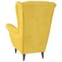 Wingback chair with yellow mustard velvet footstool by vidaXL, Armchairs - Ref: Foro24-3115938, Price: 266,70 €, Discount: %
